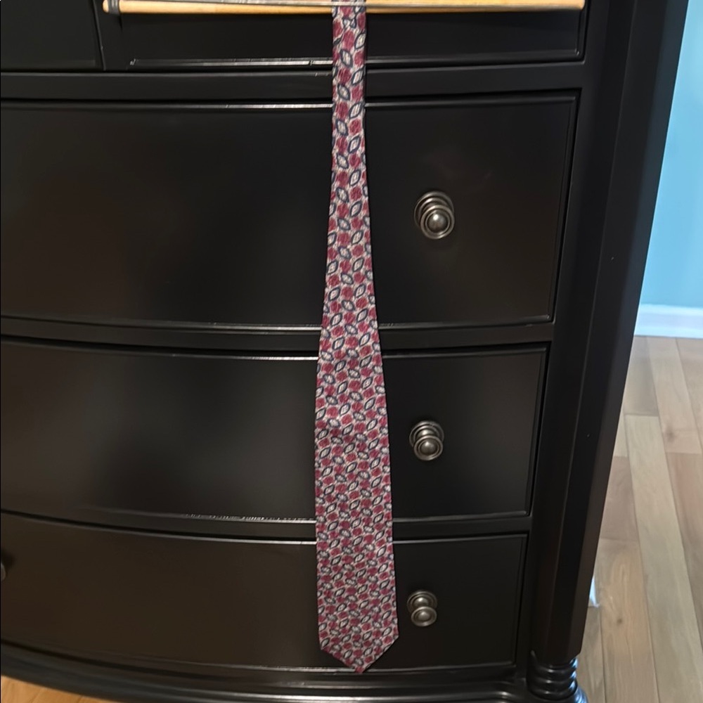 MBP Red and Blue Geometric Pattern Tie